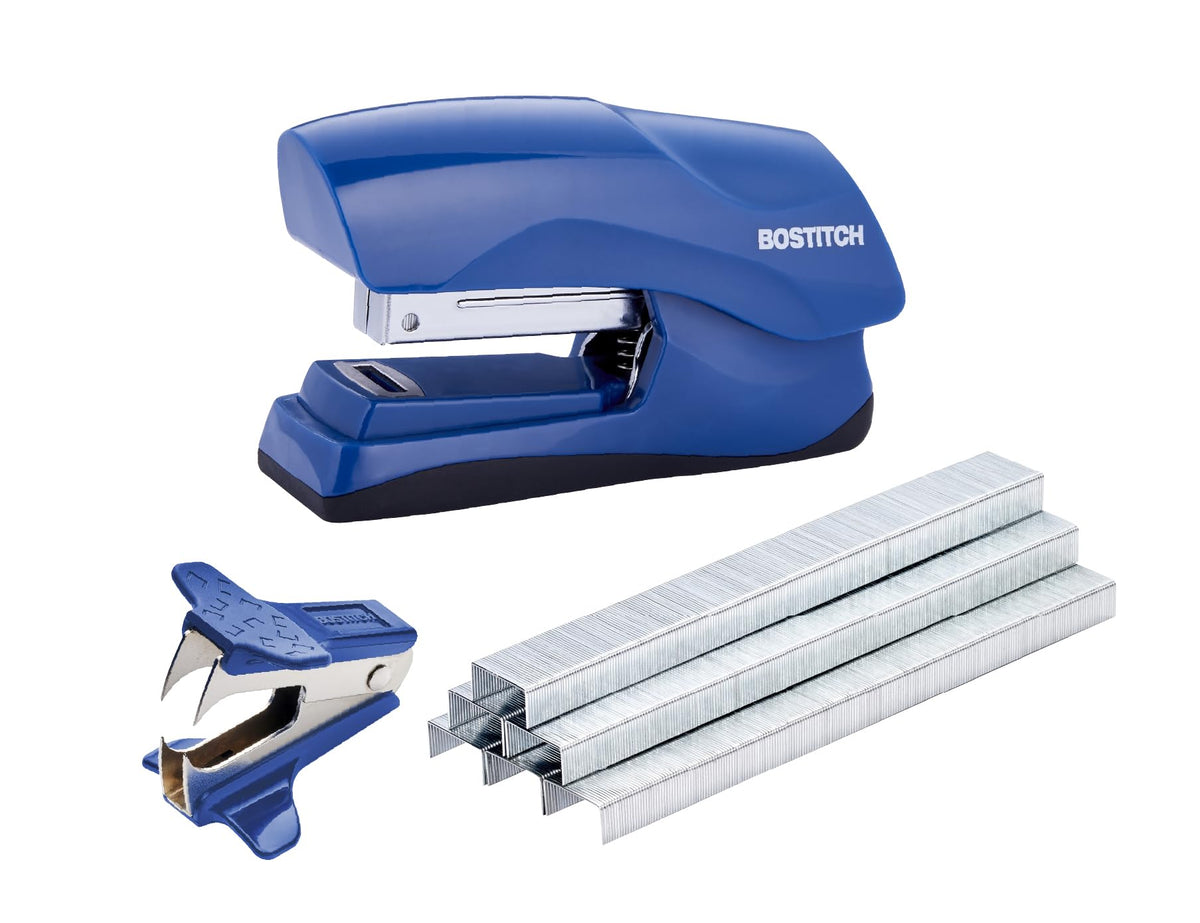 Bostitch Heavy Duty Stapler Value Pack, 40 Sheet Capacity, Blue