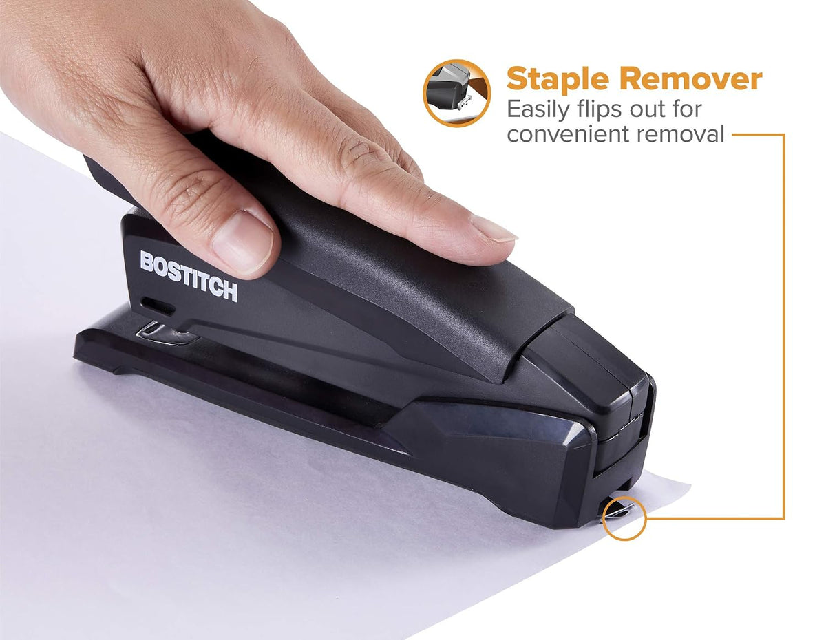 Bostitch Executive 3 in 1 Stapler, 20 Sheet, Staple Remover, Black