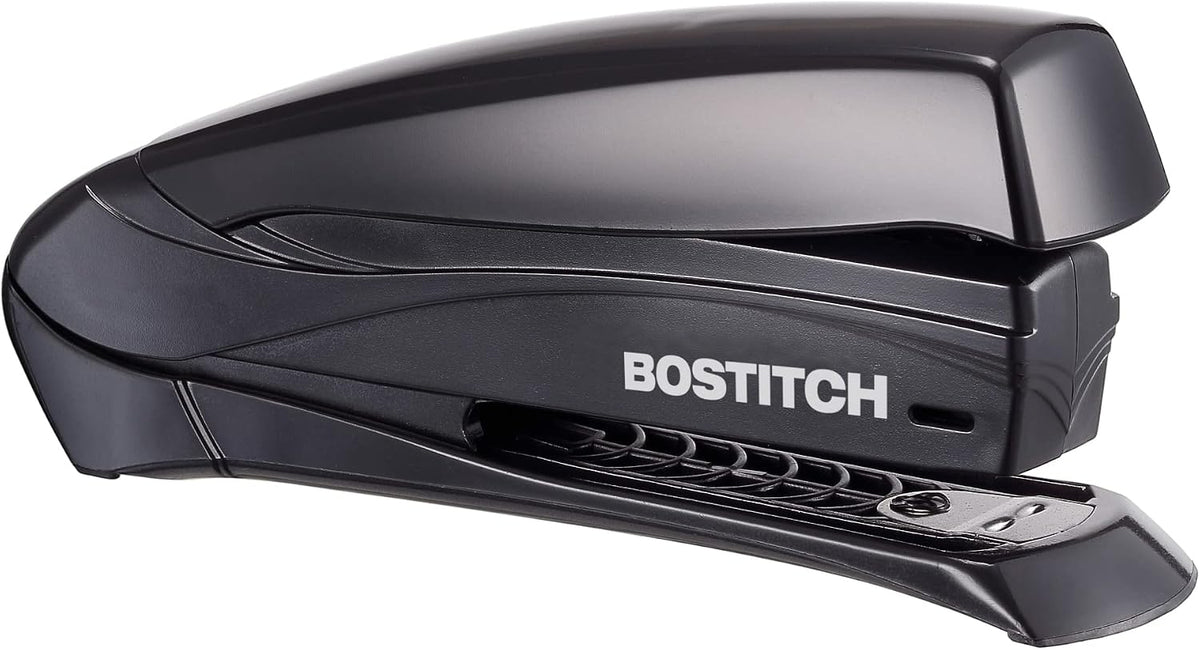 Bostitch Office Inspire 20 Sheet Stapler, One Finger, No Effort, Spring Powered Stapler, Black