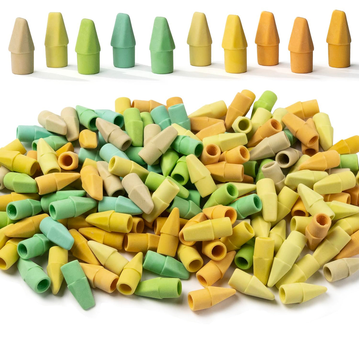 Mr. Pen- Pencil Erasers Toppers, 500 Pack, Vibrant Colors