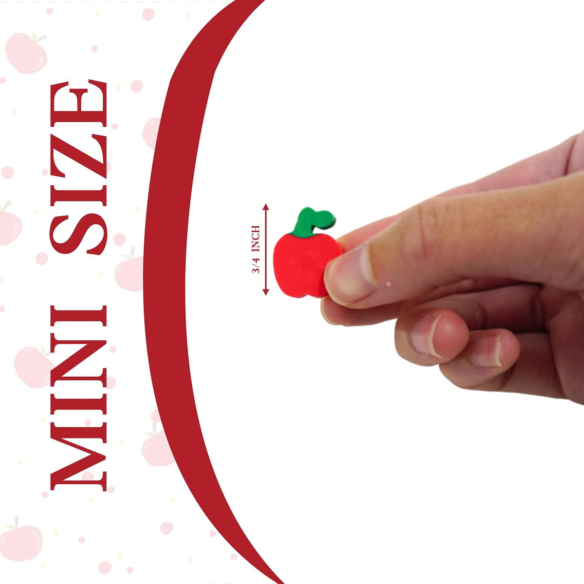 4E’s Novelty 144 Pcs Mini Apple Erasers - Back to School Gifts for Students, Mini Erasers for Kids Bulk Classroom, Apple Manipulatives for Kids, Teacher Rewards, Classroom Supplies and Prizes