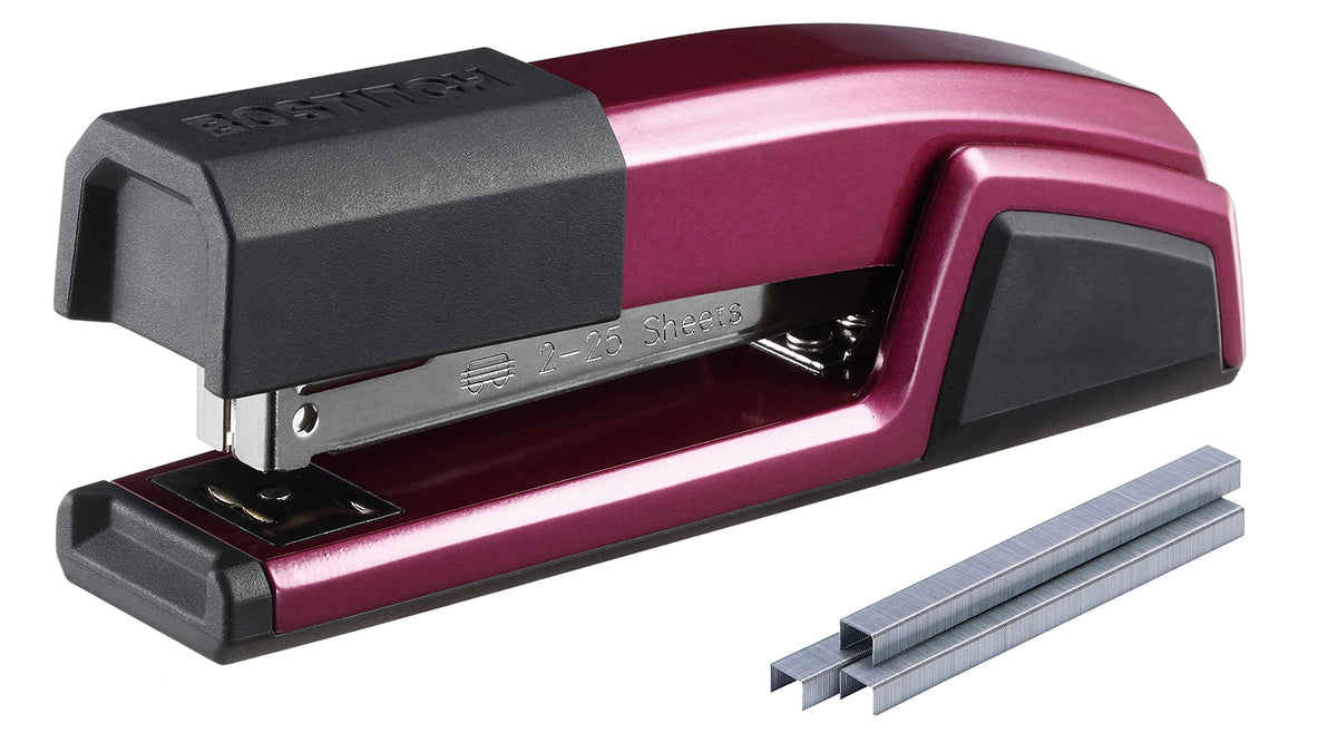 Bostitch Office Epic Metal Desk Stapler, 25 Sheet, Staple Remover, Black
