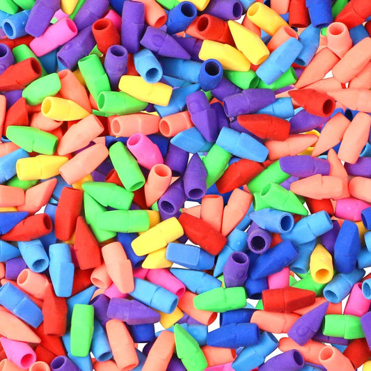 PRALB- 400 Pack Pencil Top Erasers, Latex-Free, Caps for Pencils