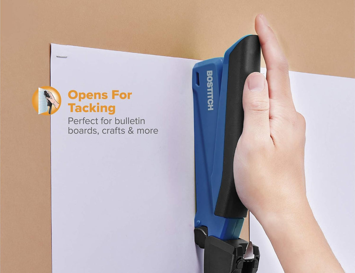 Bostitch Executive 3 in 1 Stapler, 20 Sheet, Staple Remover, Navy Blue