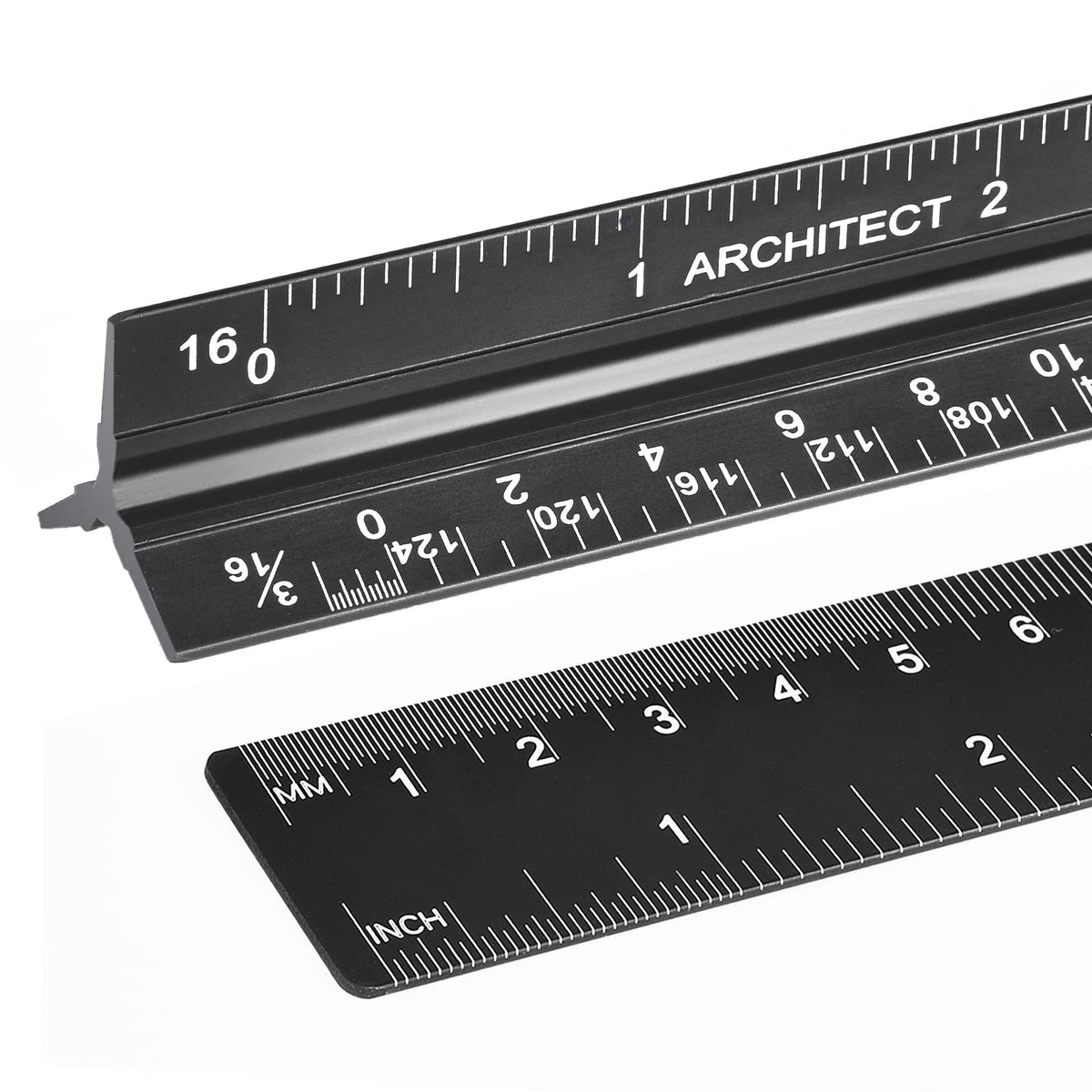 Architectural&Engineering Triangular Scale Ruler with Stainless Steel Ruler