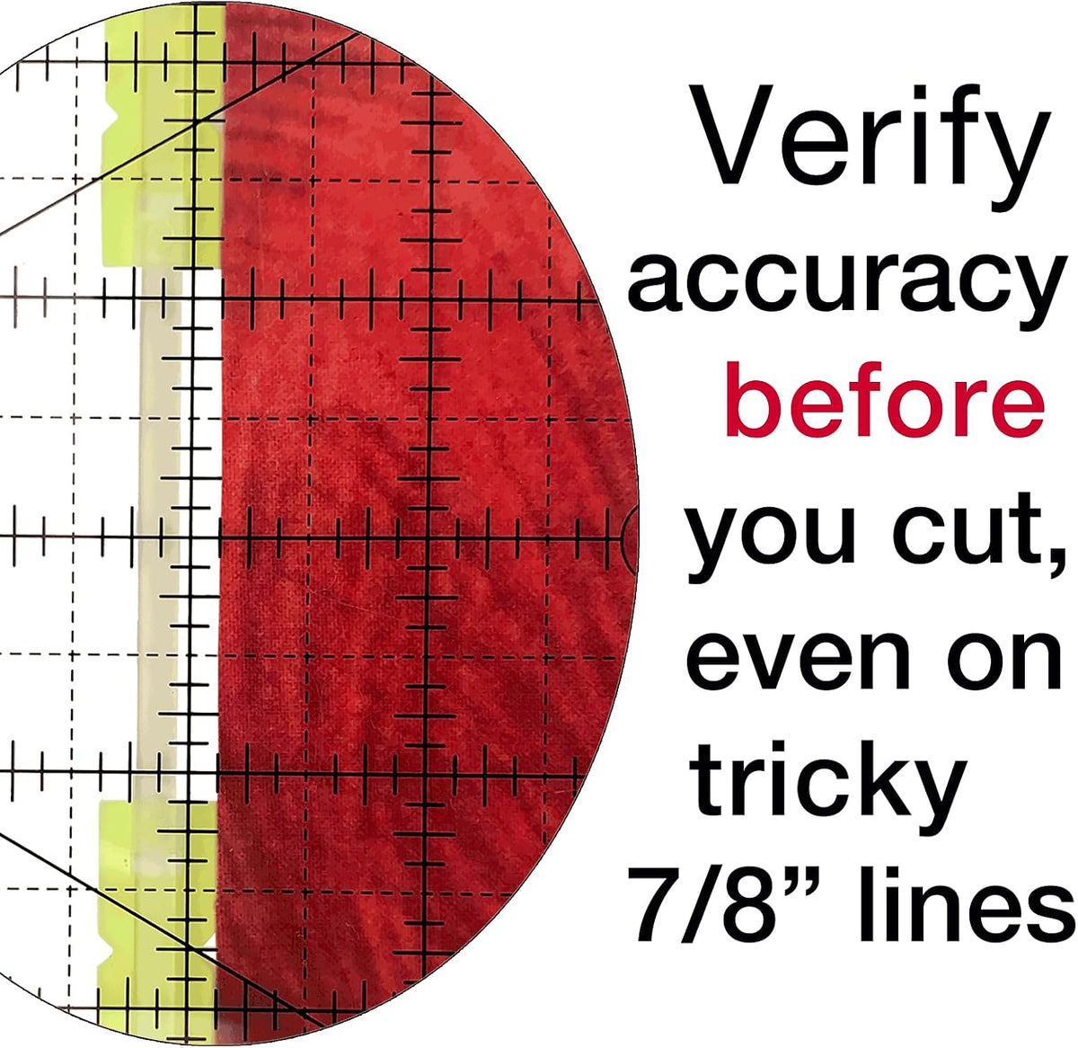 Guidelines4Quilting Quilt Ruler Upgrade Kit for 12 Inch and 24 Inch Rulers, Cut Accurate Strips and Squares Even in 1/8 Inch Increments with No Fabric Waste, Non-Slip, Left-Hand Friendly, Made in USA