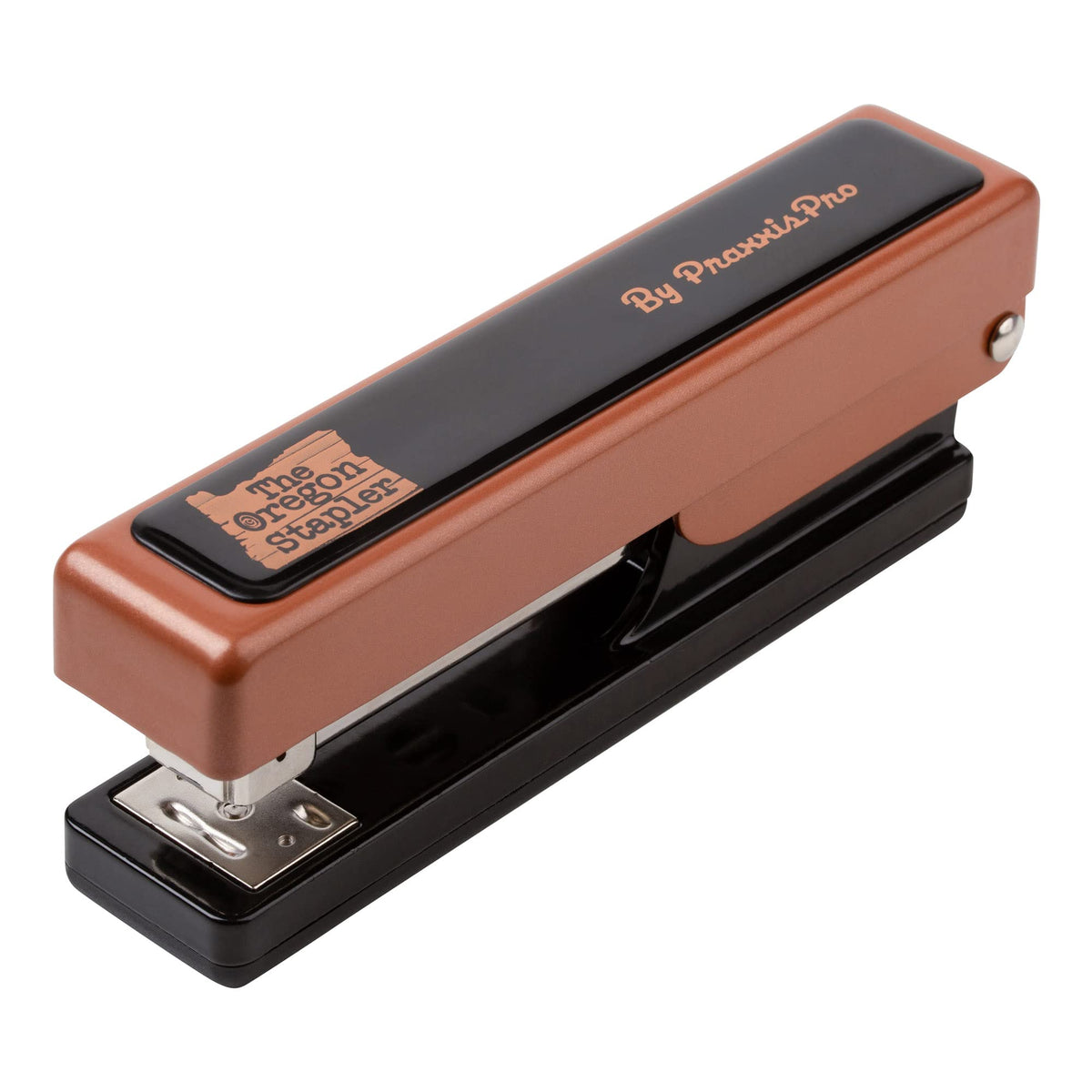 The Oregon Stapler, Built in USA, Built-in Staple Remover, Staples 2 to 25 Sheets, Includes Box of 1,250 "Powerhouse Standard 26/6 Staples, for Home, School or Office, Red