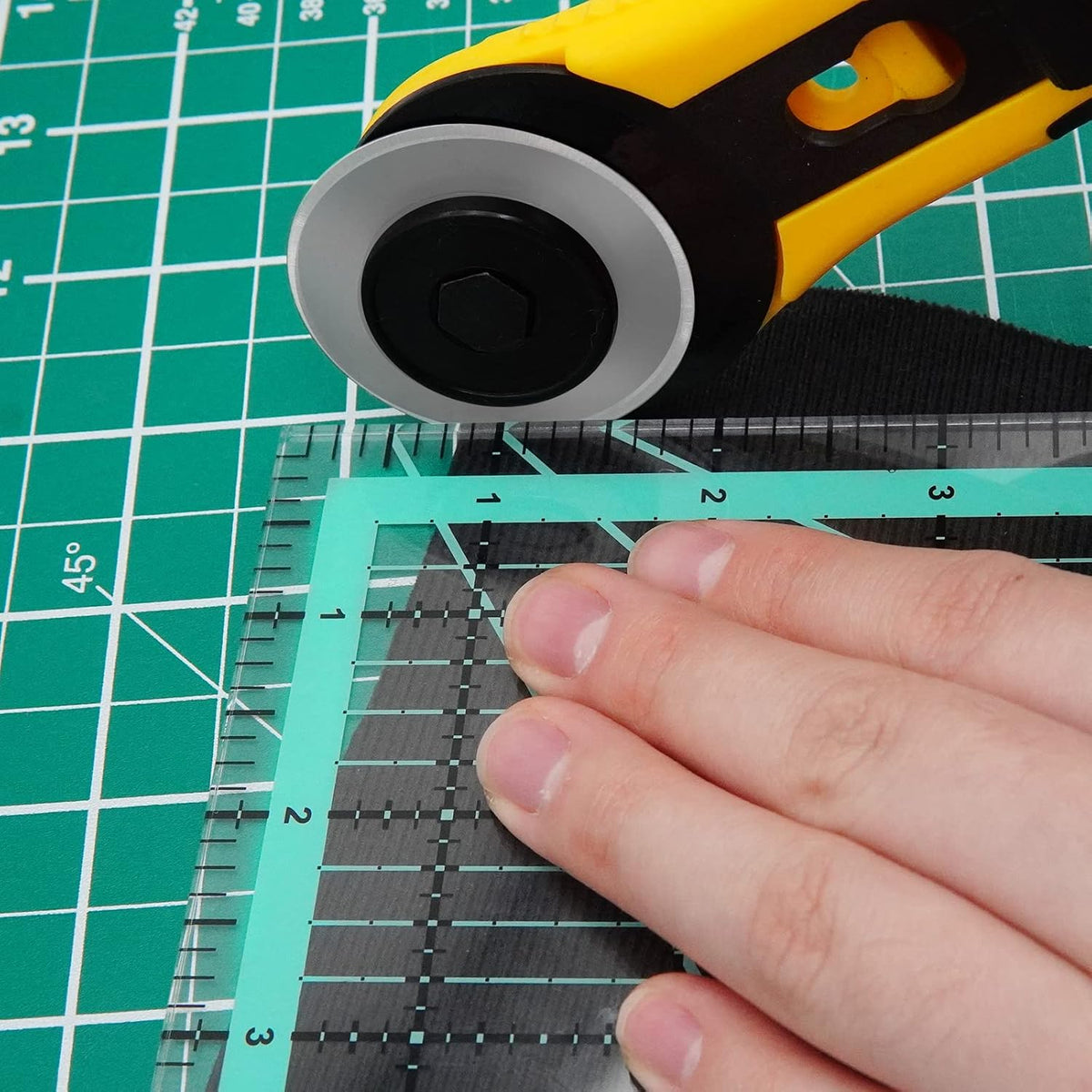 MANUFORE Quilting Ruler 4-Piece Square Sewing Acrylic Ruler Quilting Tools