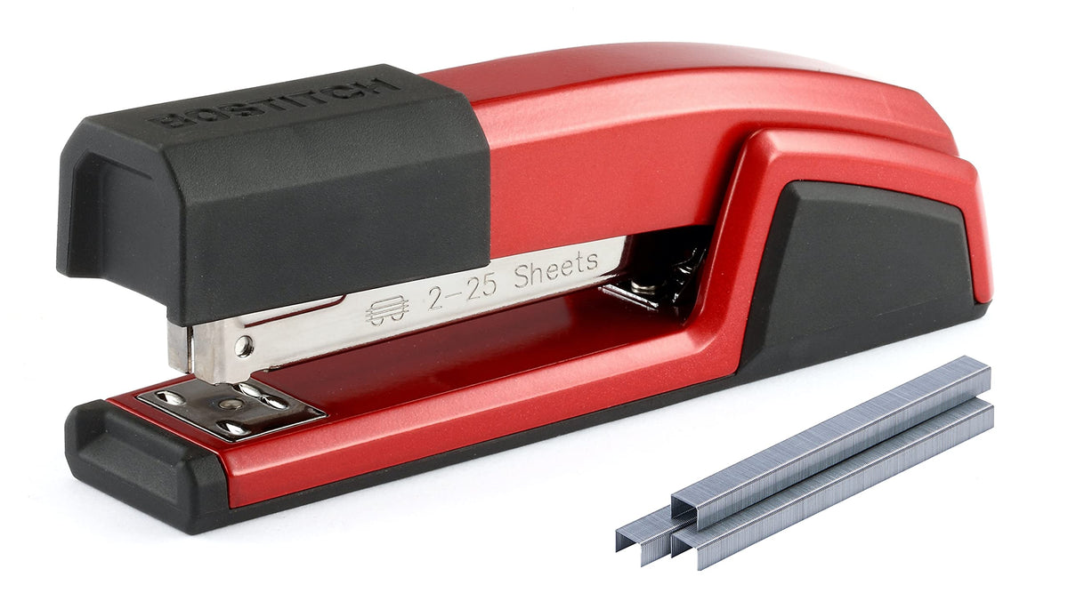 Bostitch Office Epic Metal Desk Stapler, 25 Sheet, Staple Remover, Black