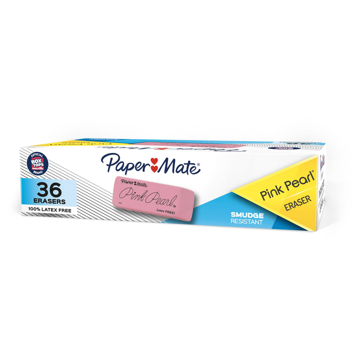 Paper Mate Pink Pearl Erasers, Medium, 24 Count - Back to School, Classroom, Teacher Supplies