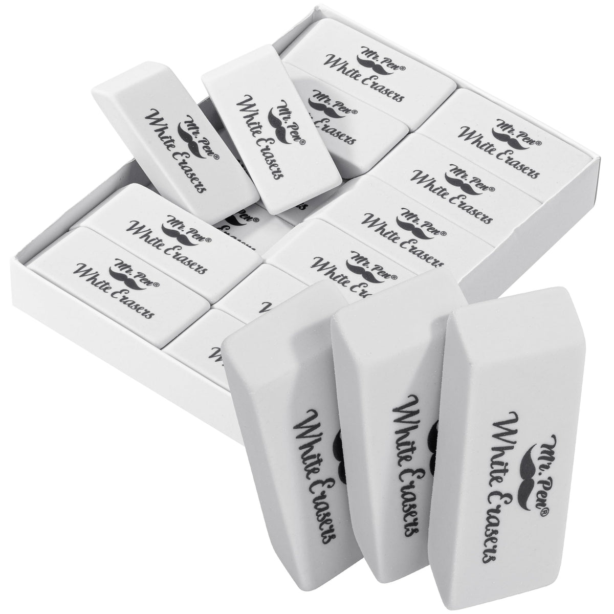 Mr. Pen- White Pencil Erasers Bulk, 36 Pack