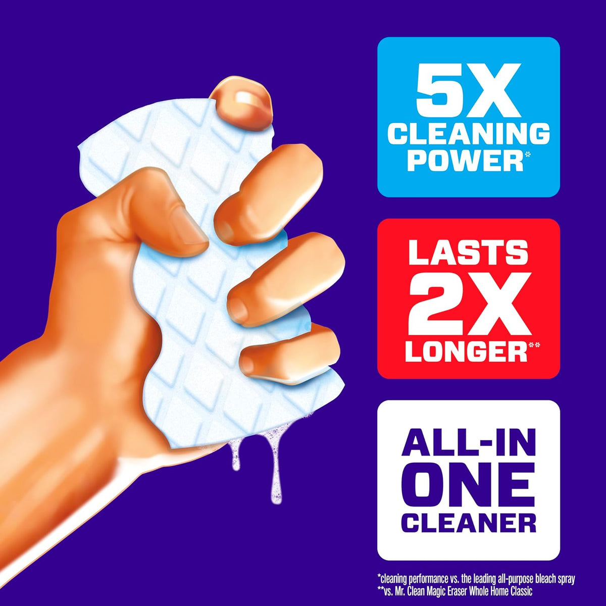 Mr. Clean Magic Eraser, All Purpose Cleaner, Cleaning Scrubber, Wall, Sneaker, Kitchen, Bathroom, Shower Cleaning Supplies, Melamine Pads, Whole Home Extra Durable, 12ct