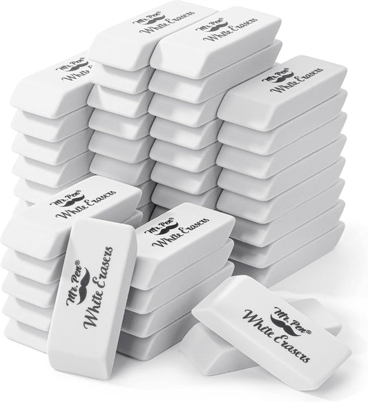 Mr. Pen- White Pencil Erasers Bulk, 36 Pack