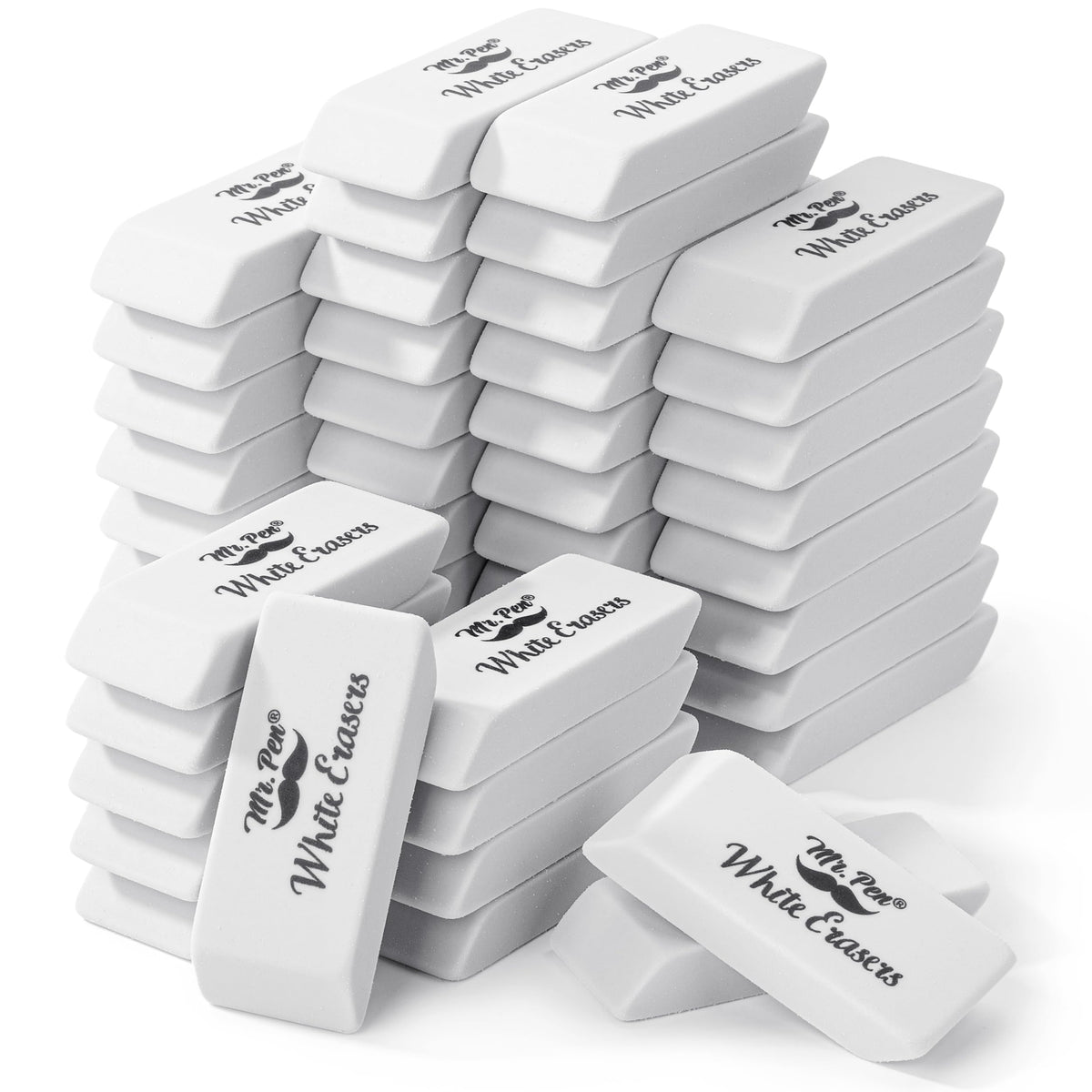 Mr. Pen- Pink Pencil Eraser Bulk, 48 Pack