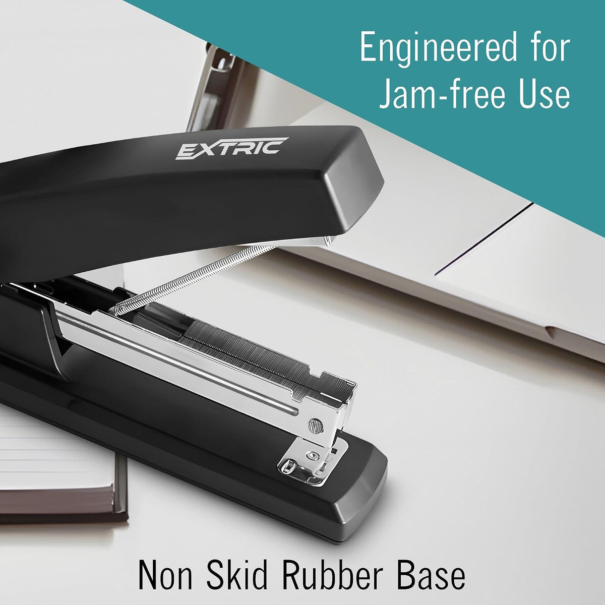 EXTRIC Staplers for Desk, Black Stapler Heavy Duty 3 PK 25 Sheet Capacity