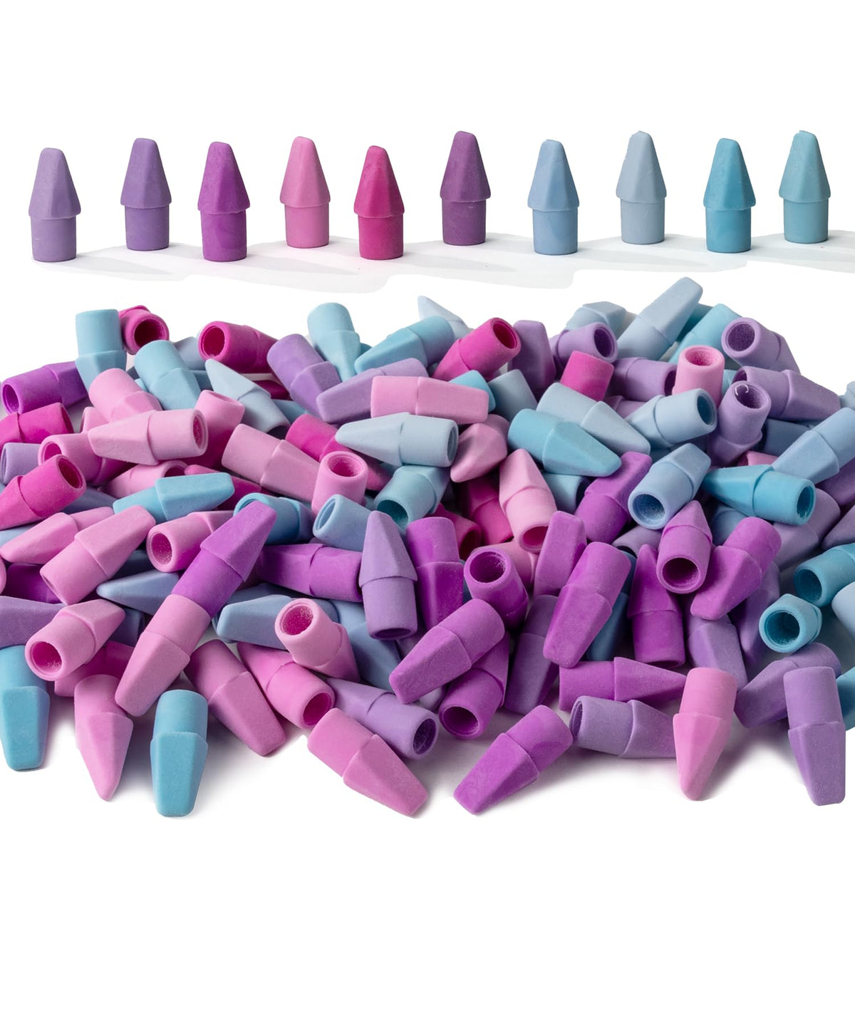 Mr. Pen-Bulk Pencil Top Erasers, 1000 Pack, Colorful, Latex-Free