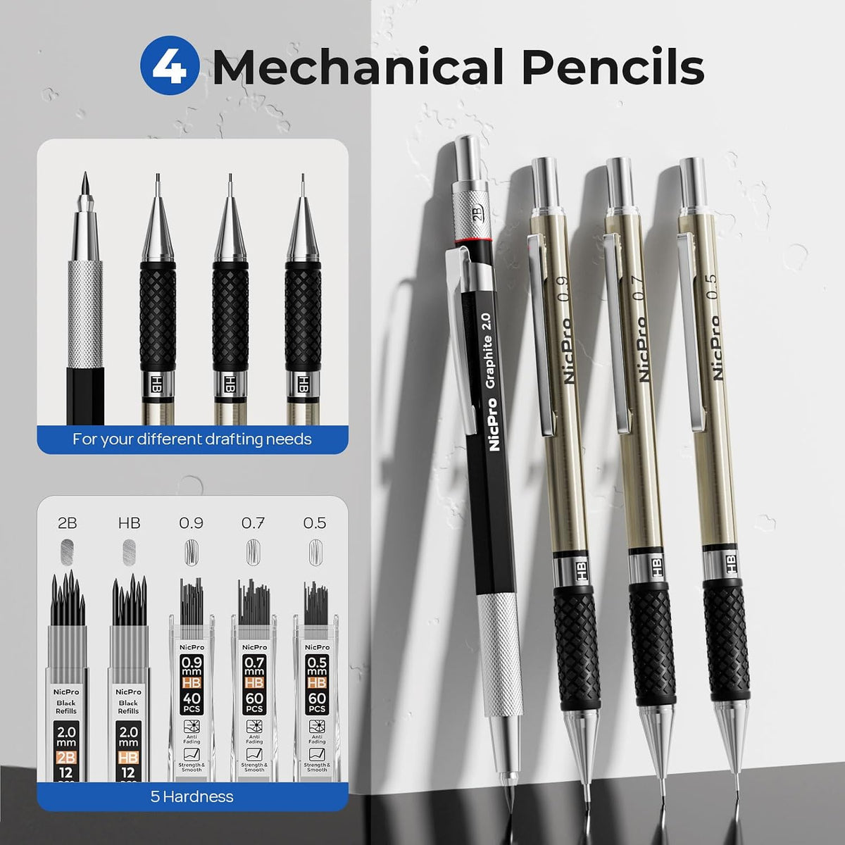 Nicpro 30PCS Professional Drafting Tools & Geometry Set with Case