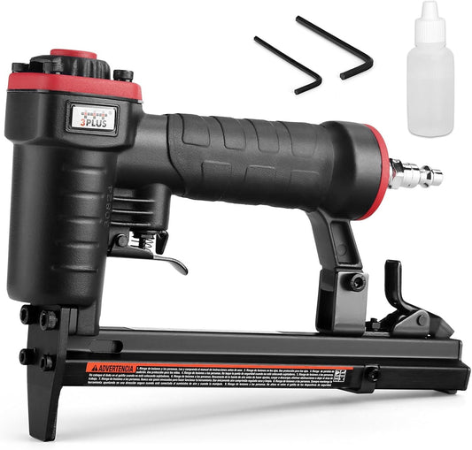 3PLUS H7116SP 22 Gauge 3/8-Inch Crown Pneumatic Upholstery Stapler for 71 Series Staples, 1/4-Inch to 5/8-Inch