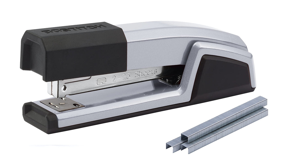 Bostitch Office Epic Metal Desk Stapler, 25 Sheet, Staple Remover, Black