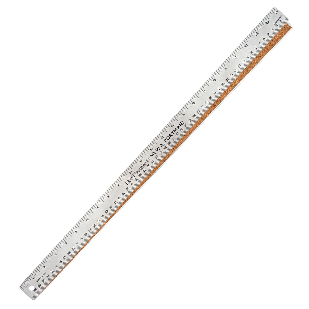 WA Portman Metal Ruler 12'', 10pc Corkback Stainless Steel, Metric Ruler
