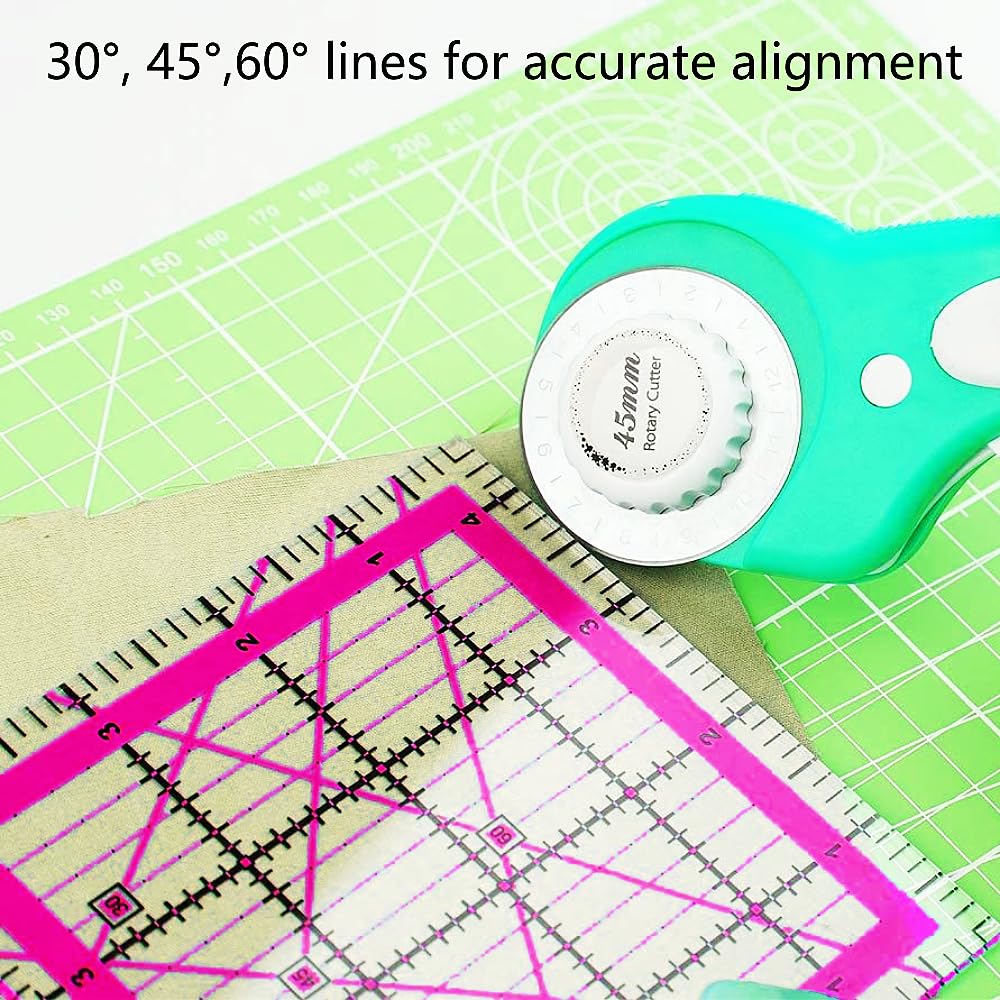 8 Quilting Square Rulers(2.5",3.5",4",5",6",8",9",10")(Red)