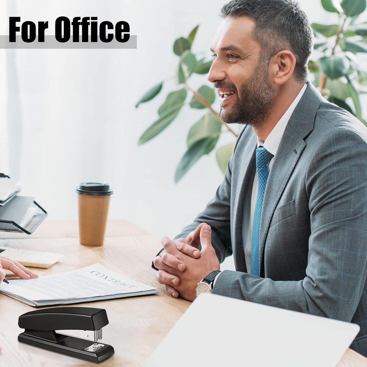 Marspark 10 Pcs Staplers Bulk Staples for Desk 25 Sheet, Black