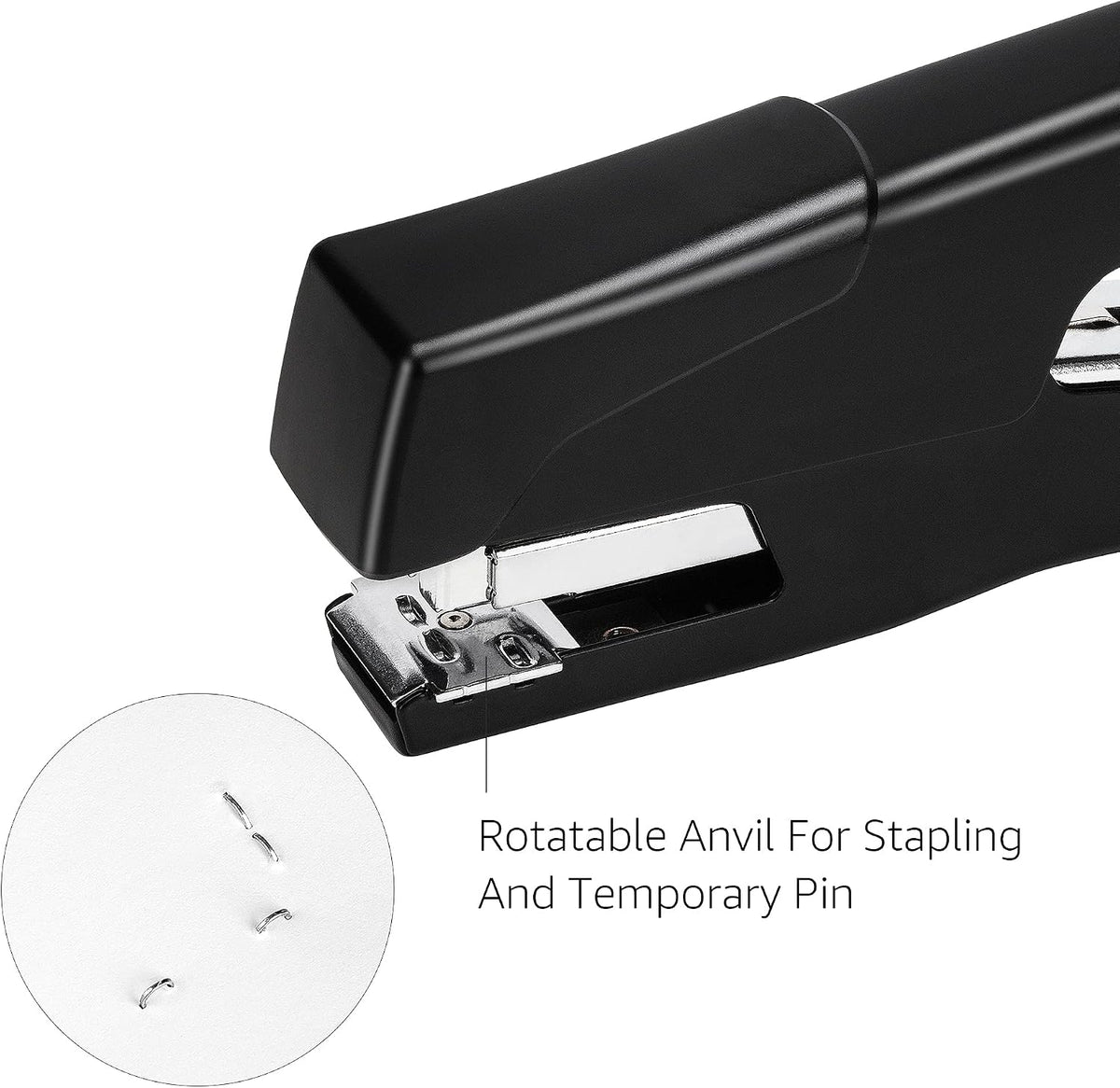 Amazon Basics Effortless Handheld Plier Stapler, 25 Sheet Capacity, Heavy Duty, Easy to Use, Black