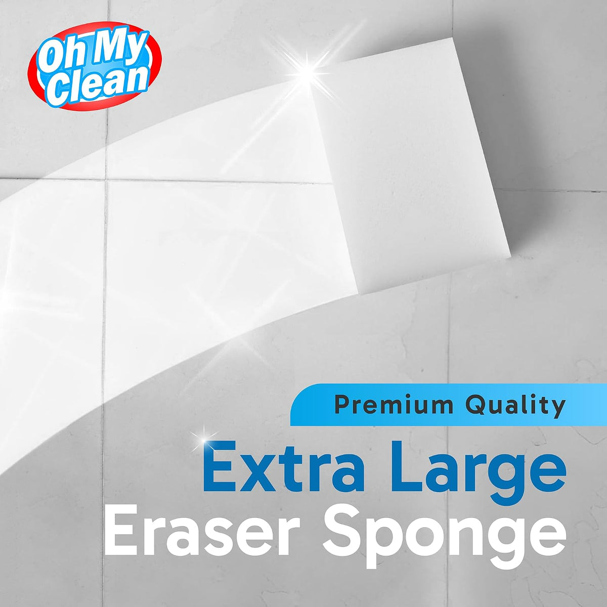 (20 Pack) Extra Large Eraser Sponge – Extra Thick, Long Lasting Magic Melamine Cleaning Sponges in Bulk – White Foam Pads for Walls, Kitchen, Bathroom, Floor & Baseboard Cleaner