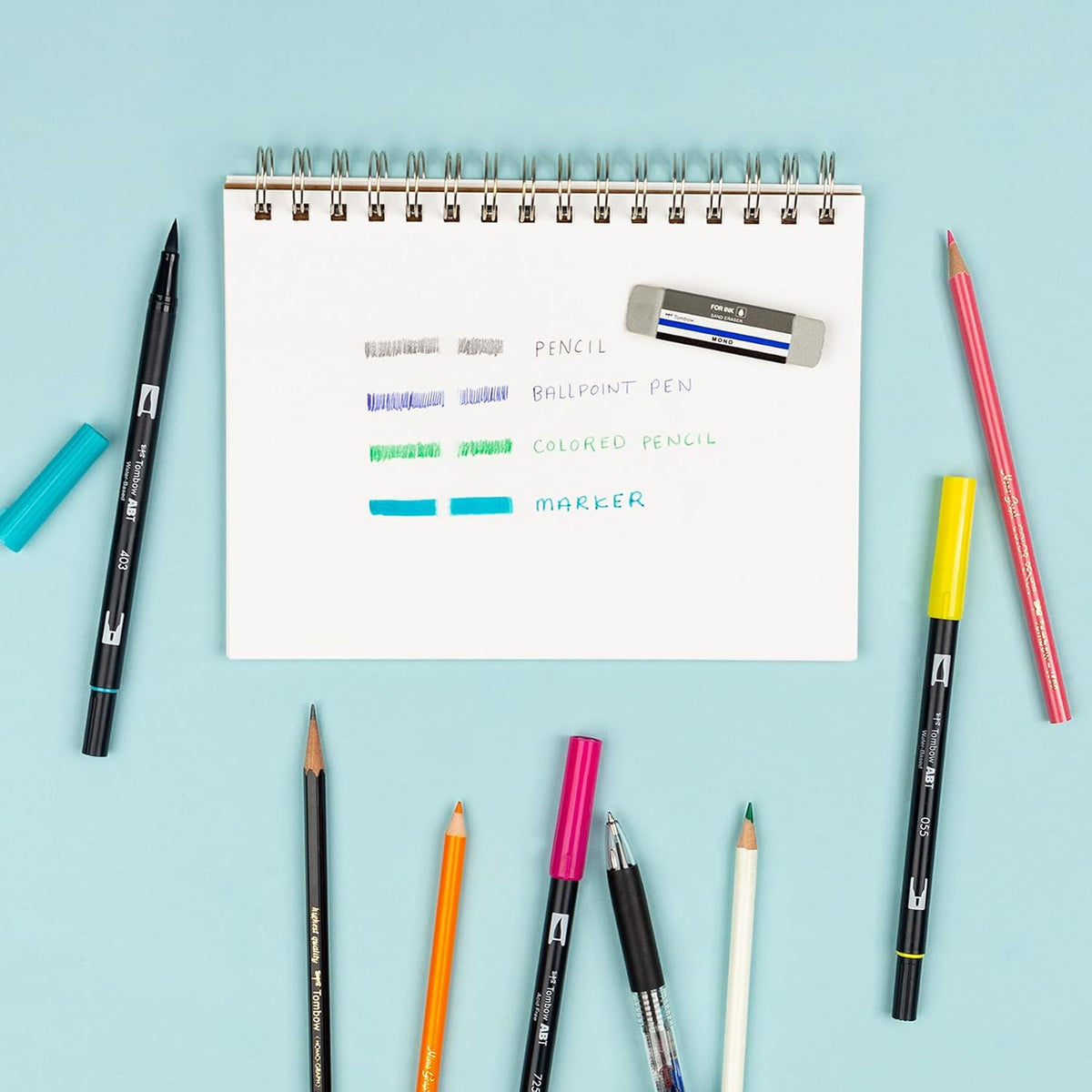Tombow 57319 Mono Eraser Variety Pack, 4-Pack