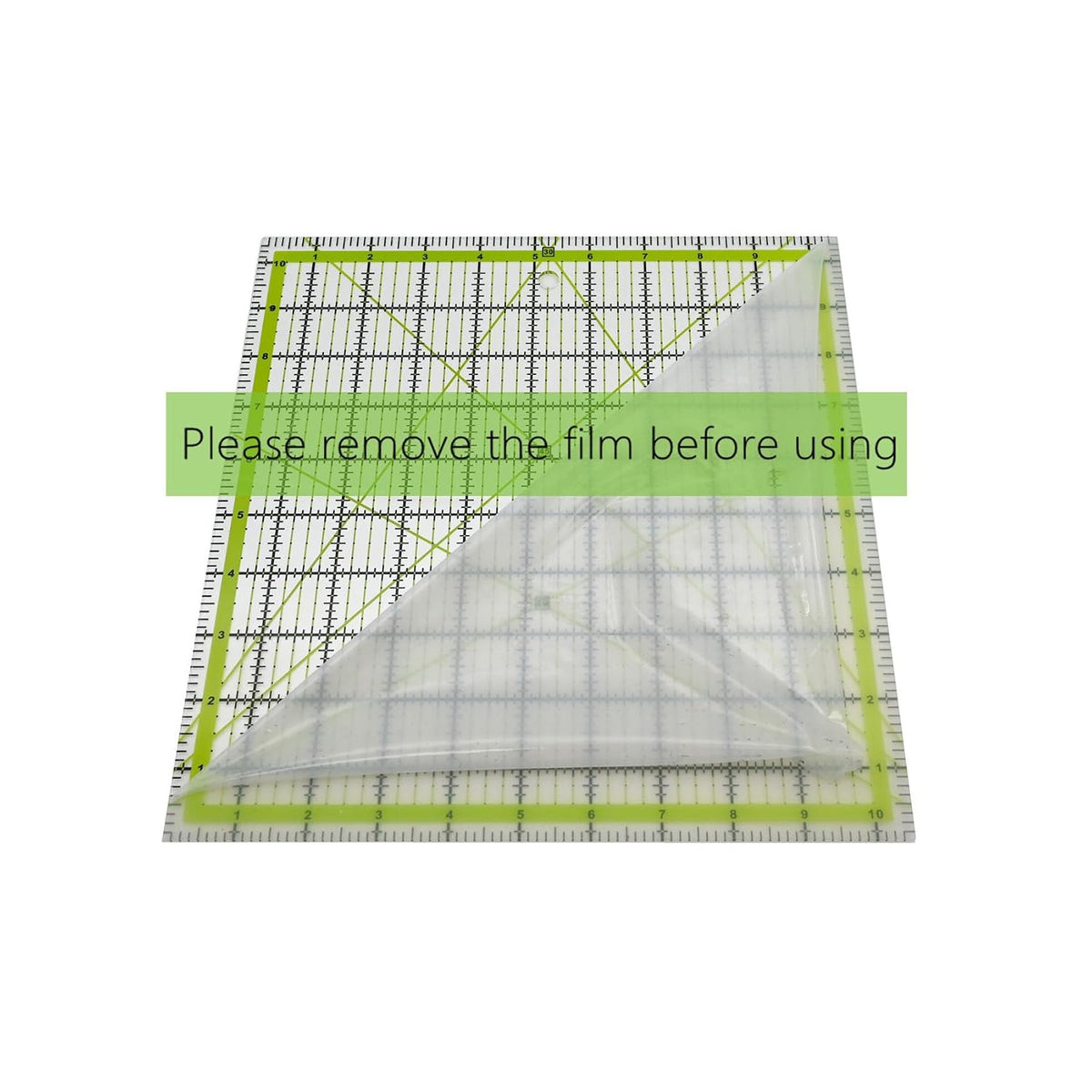 Quilting Rulers,Sewing Ruler,4 Piece Acrylic Square Quilting Templates,Clear Precision Ruler for Quilting Sewing,Tools Supplies Accessories Green(3.5"x3.5" 5"x5" 6.5"x6.5" 10.5"x10.5")