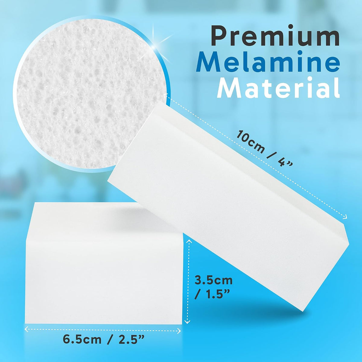 (20 Pack) Extra Large Eraser Sponge – Extra Thick, Long Lasting Magic Melamine Cleaning Sponges in Bulk – White Foam Pads for Walls, Kitchen, Bathroom, Floor & Baseboard Cleaner