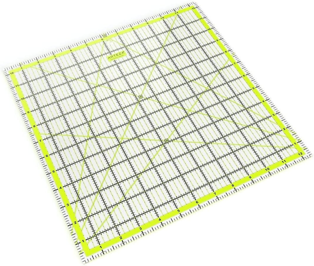 ARTEZA Acrylic Quilting Rulers, Set of 4 for Sewing and Fabric Cutting