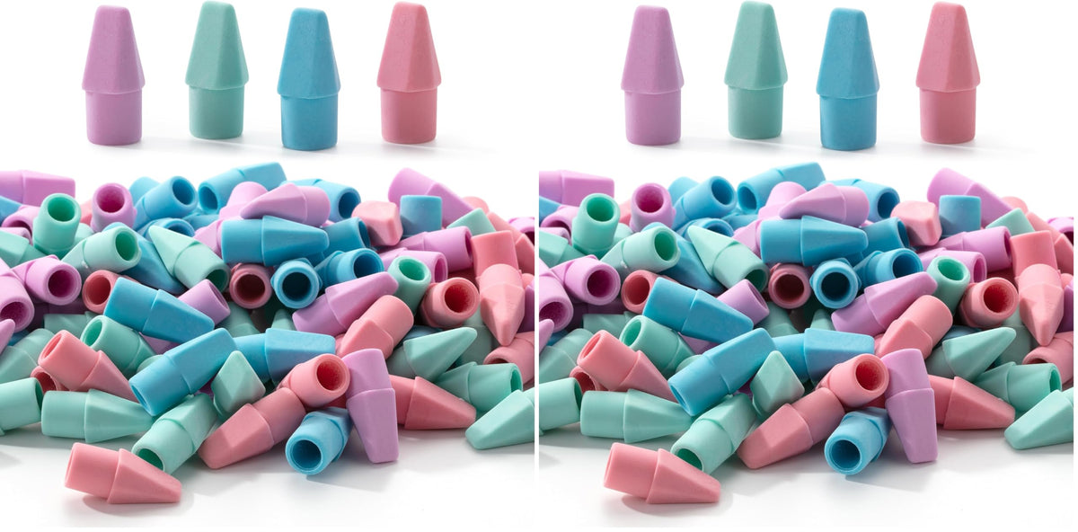 Mr. Pen-Bulk Pencil Top Erasers, 1000 Pack, Colorful, Latex-Free