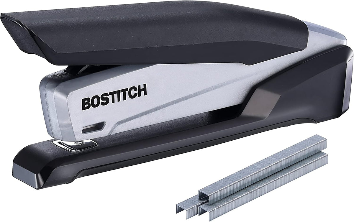 Bostitch Office Executive 3 in 1 Stapler, One Finger, 20 Sheet, Gray
