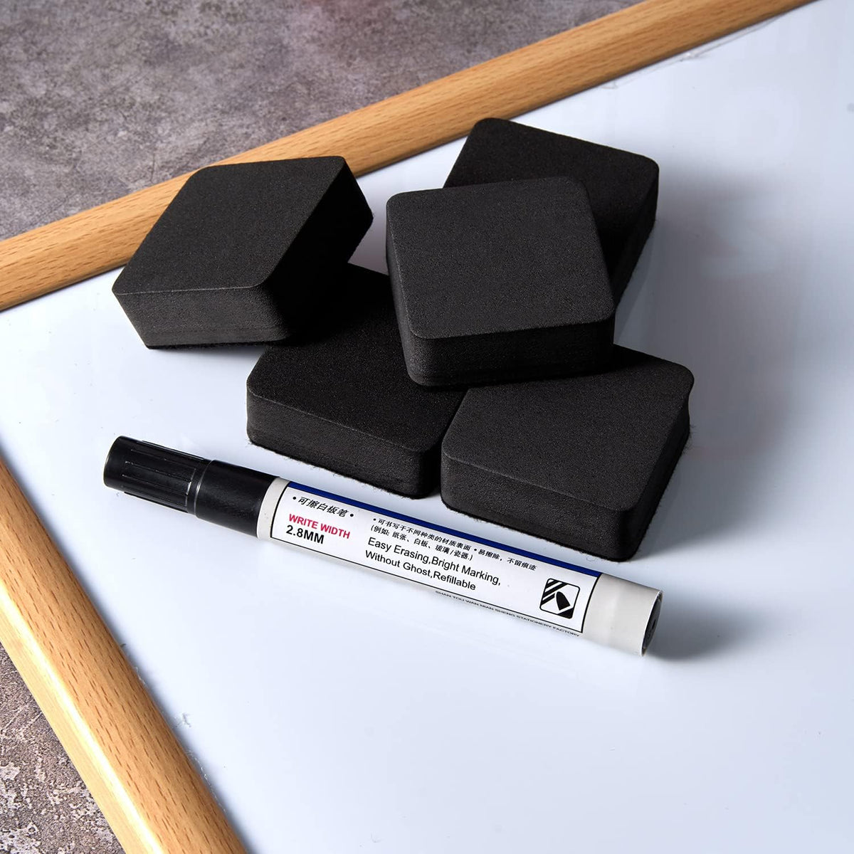 Dry Erase Erasers, 40 Pack Magnetic Whiteboard Dry Erasers