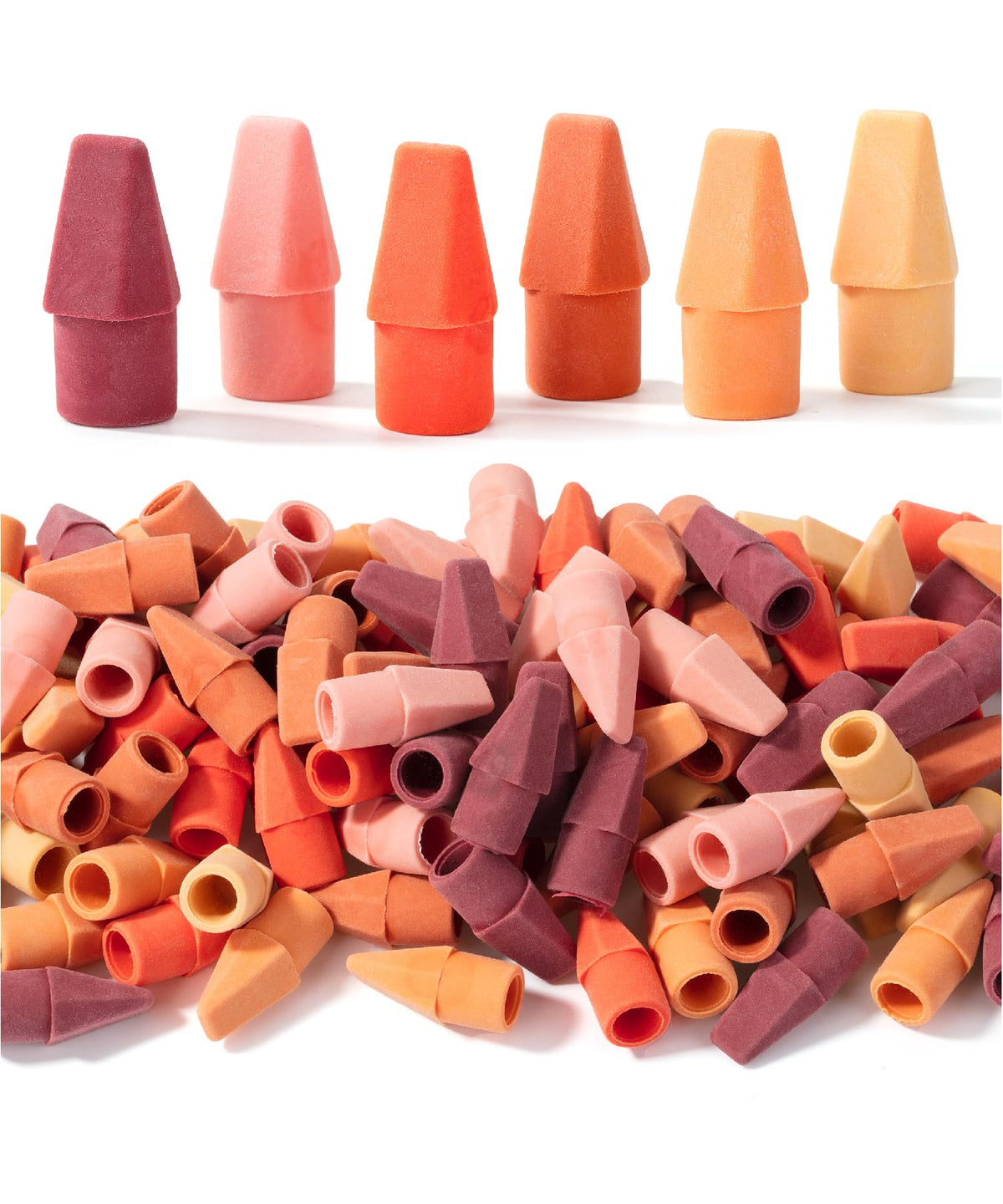 Mr. Pen-Bulk Pencil Top Erasers, 1000 Pack, Colorful, Latex-Free
