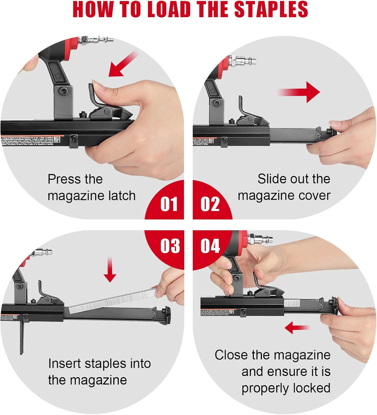 3PLUS H7116SP 22 Gauge 3/8-Inch Crown Pneumatic Upholstery Stapler for 71 Series Staples, 1/4-Inch to 5/8-Inch
