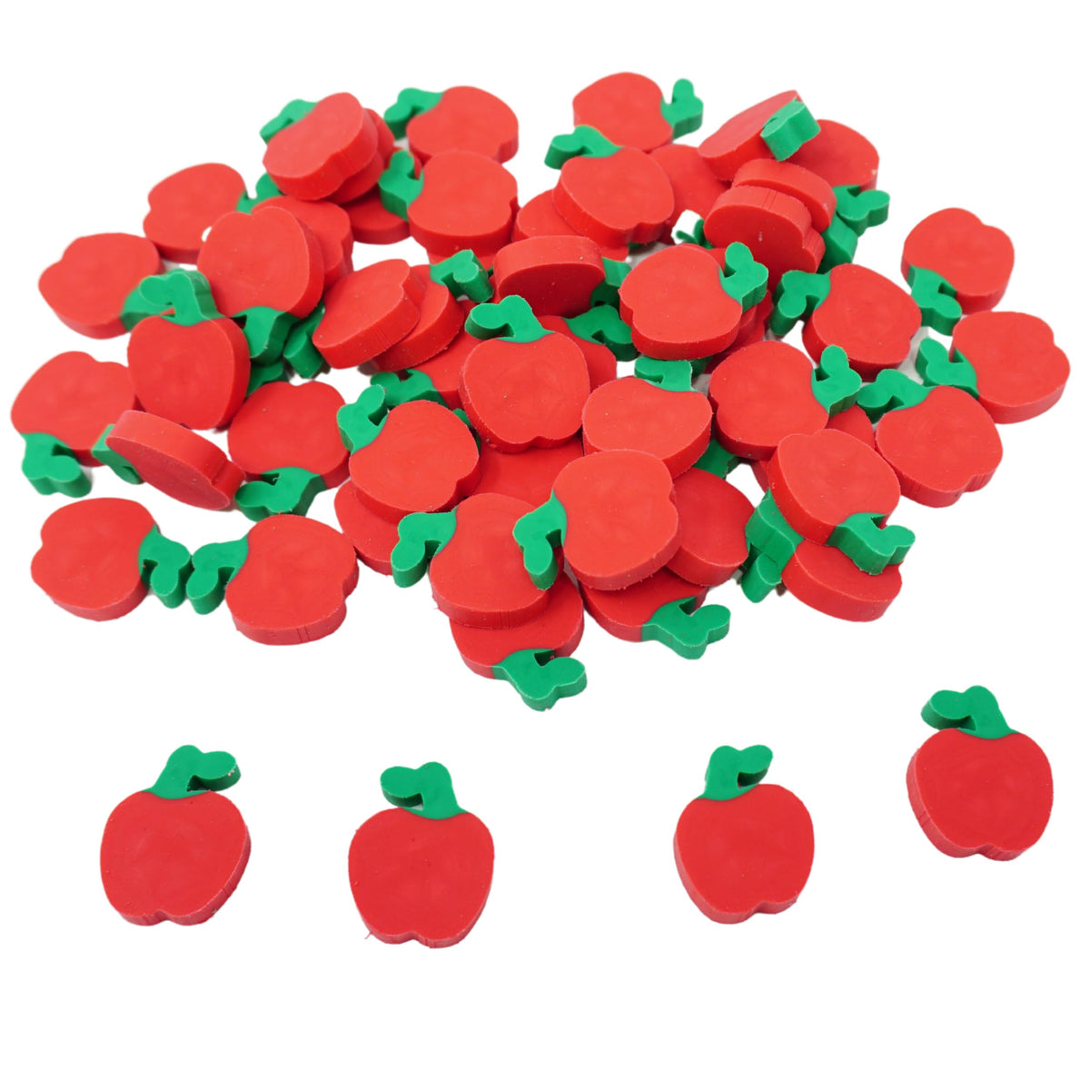 4E’s Novelty 144 Pcs Mini Apple Erasers - Back to School Gifts for Students, Mini Erasers for Kids Bulk Classroom, Apple Manipulatives for Kids, Teacher Rewards, Classroom Supplies and Prizes