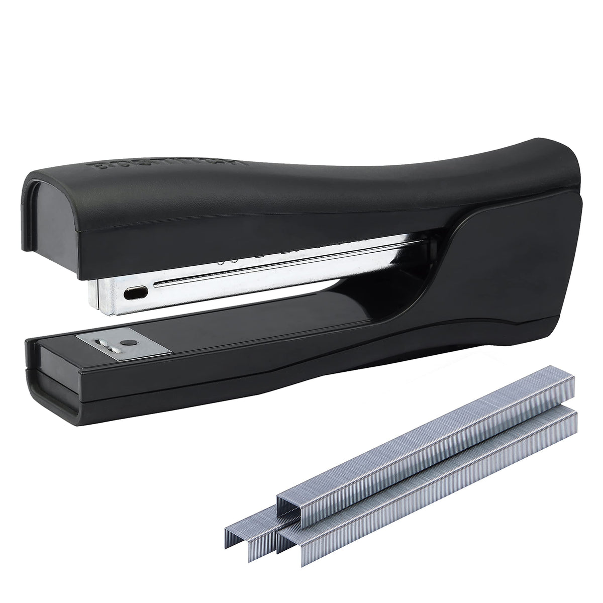 Bostitch Office Dynamo 4 in 1 Standup Stapler, Includes 420 Staples, 20 Sheet Capacity, Integrated Pencil Sharpener, Staple Remover & Staple Storage, Magenta