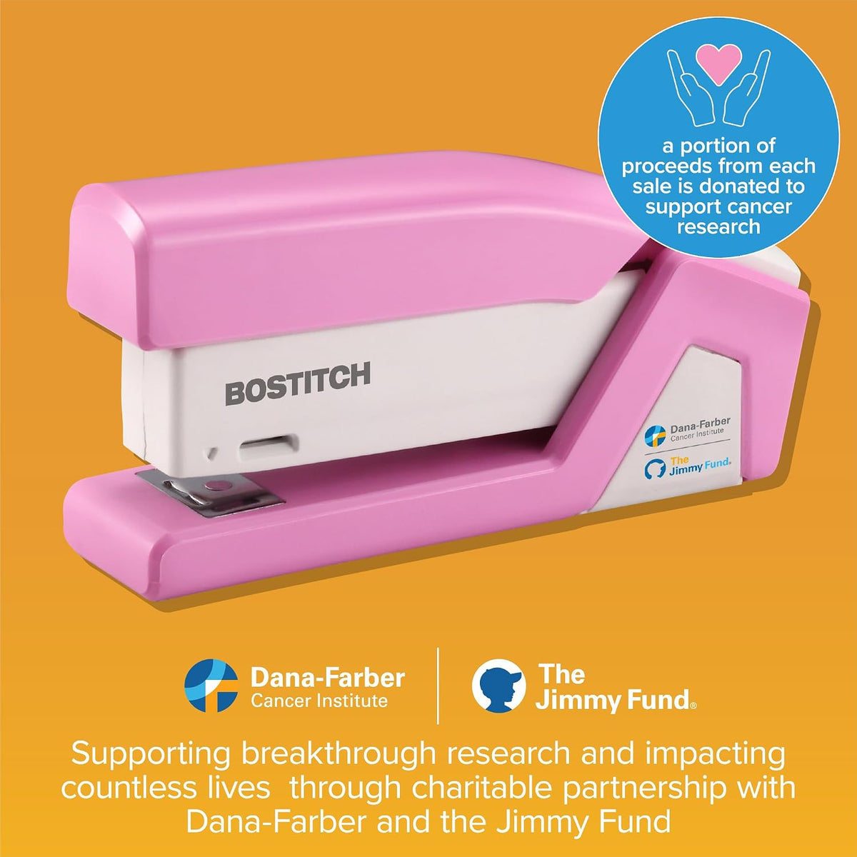 Bostitch Office InCourage Spring-Powered Compact Stapler, 3-in-1, Plastic, Half Strip, 20 Sheet Capacity, BCA Pink (1588)