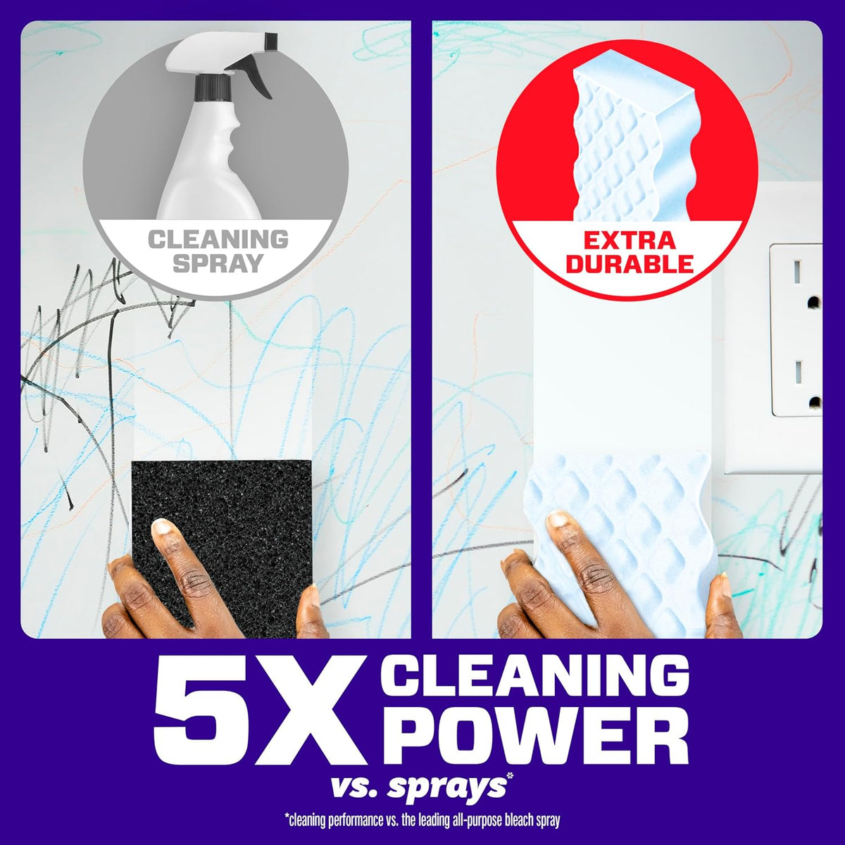 Mr. Clean Magic Eraser, All Purpose Cleaner, Cleaning Scrubber, Wall, Sneaker, Kitchen, Bathroom, Shower Cleaning Supplies, Melamine Pads, Whole Home Extra Durable, 12ct