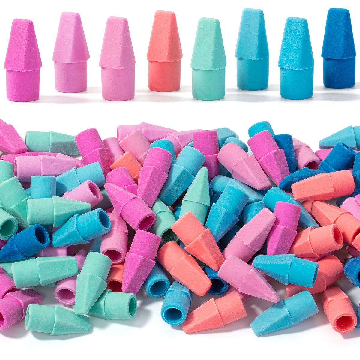 Mr. Pen- Pencil Erasers Toppers, 500 Pack, Vibrant Colors