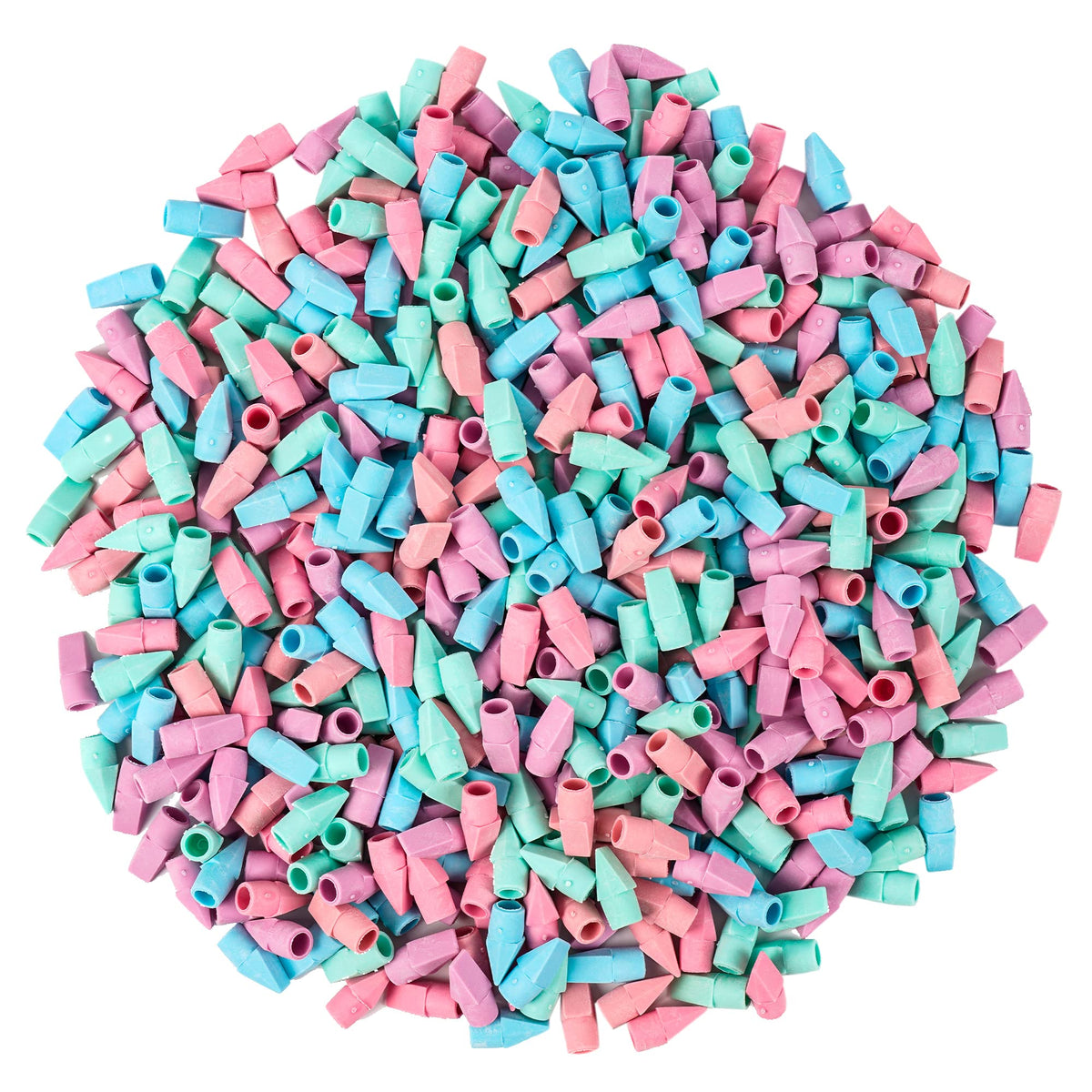 500 Pack Pencil Eraser Caps Pastel Colors Latex Free Pencil Pencil Eraser Toppers Arrowhead Caps Erasers for School Supplies,Deep Color