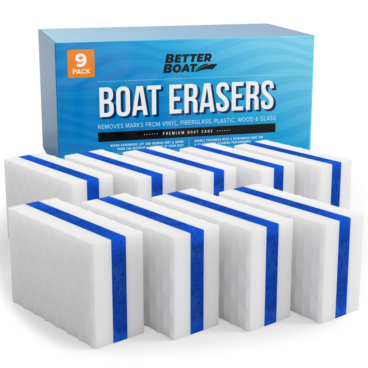 Boat Erasers by Better Boat, Cleaning Sponge for Scuff Marks and Grime