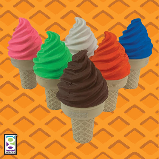Raymond Geddes Ice Cream Shoppe Scented Erasers For Kids & Sharpener (Pack of 24)