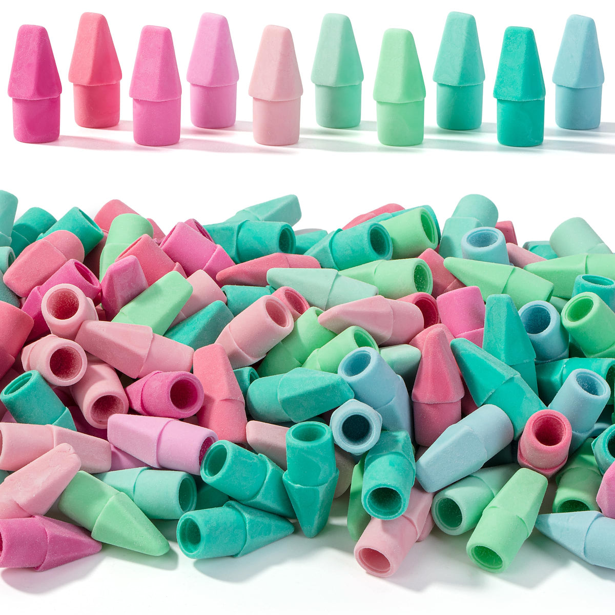 Mr. Pen- Pencil Top Erasers, 120 Pack, Pink, Latex-Free