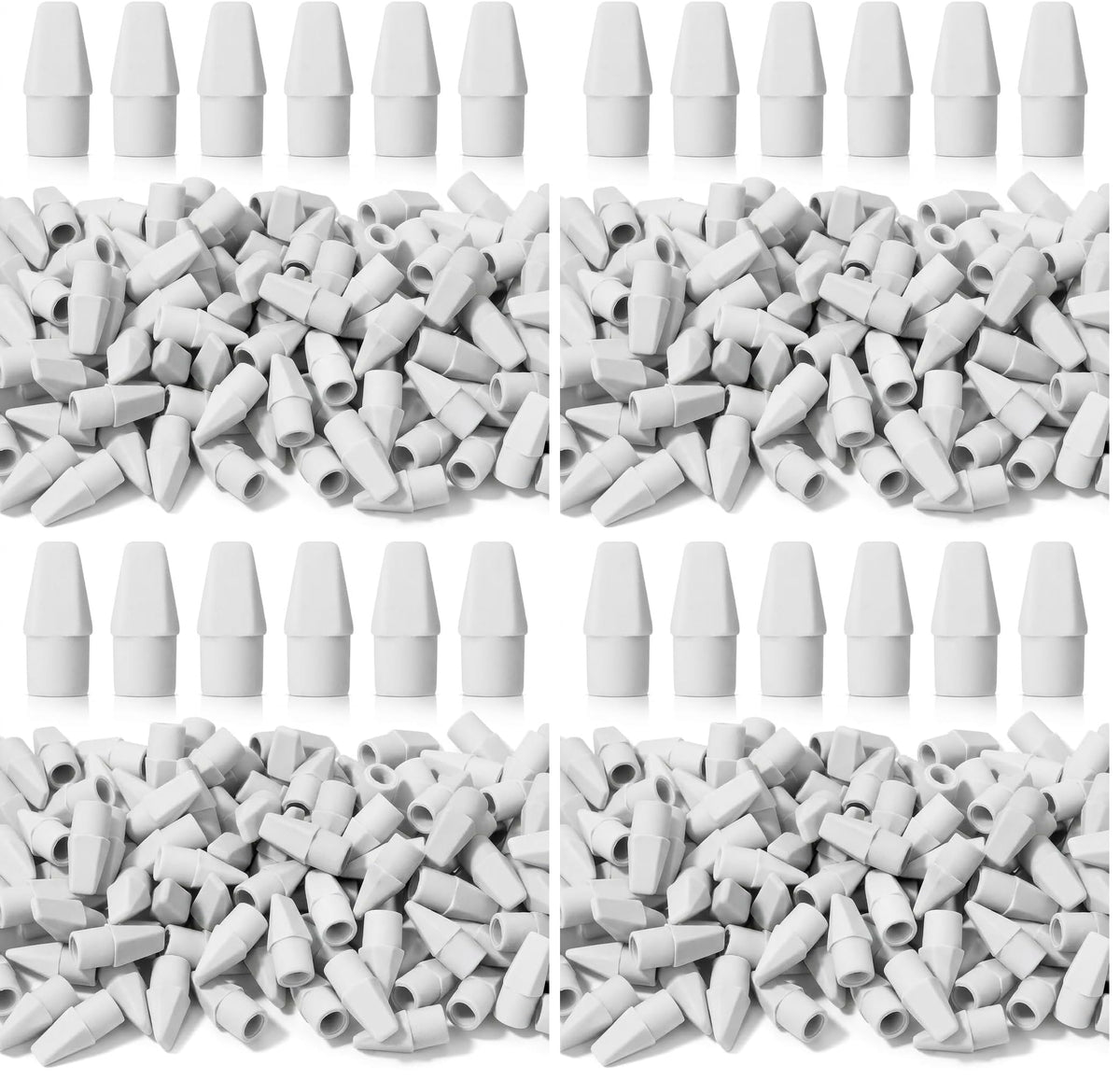 Mr. Pen-Bulk Pencil Top Erasers, 1000 Pack, Colorful, Latex-Free