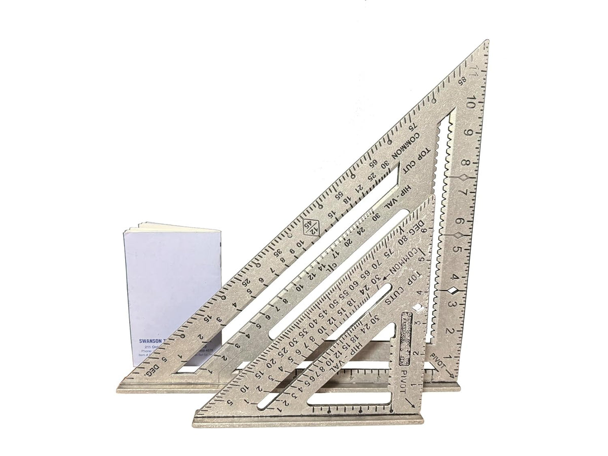 SWANSON Tool Co., Inc SW1201K Value Pack 7 inch Speed Square and Big 12 Speed Square (without layout bar) ships with Blue Book
