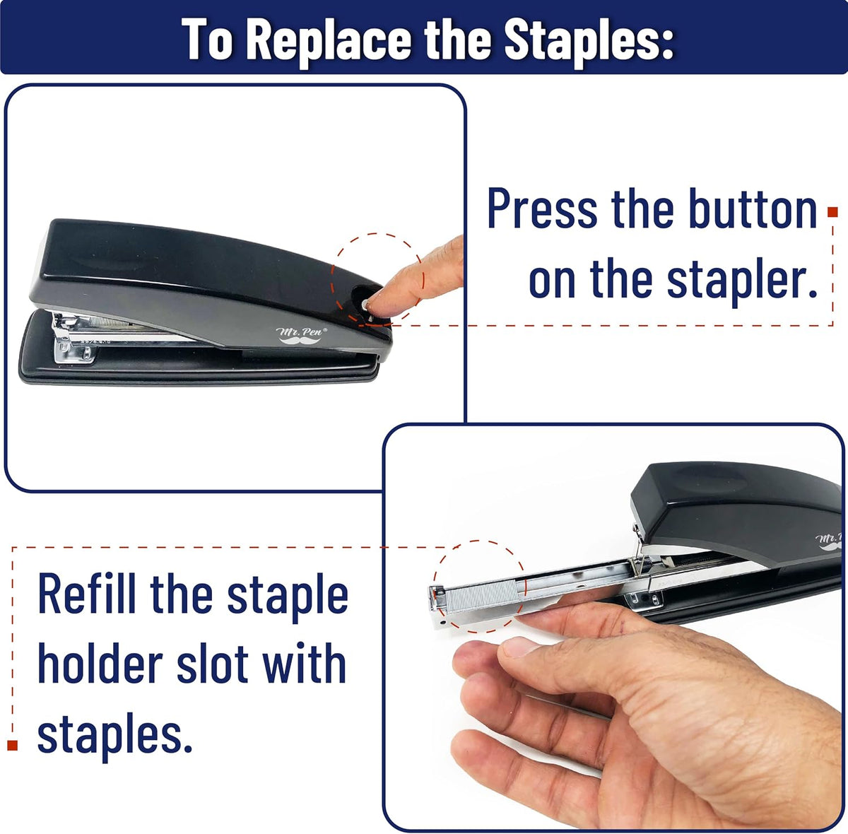 Mr. Pen- Heavy Duty Stapler with Staples, 3600 Staples 3/8"