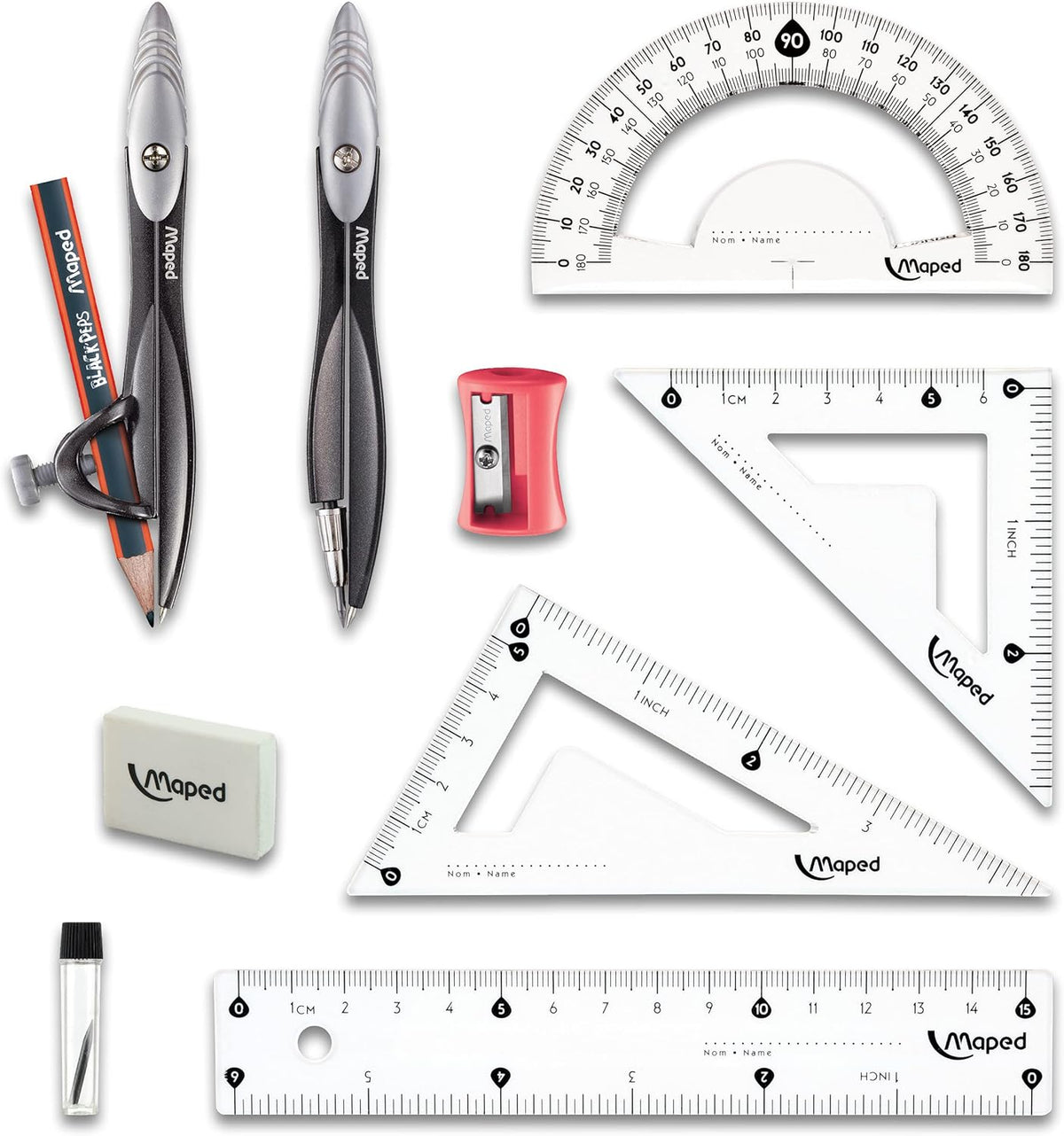 Maped - Study - Geometry set - Metal - 10 Piece